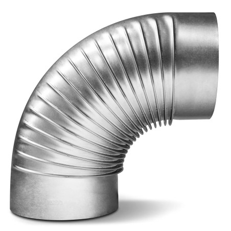 Rura spalinowa, łuk 90°, 120 mm